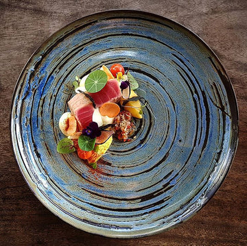 Sapphire Blue Spiral Plate