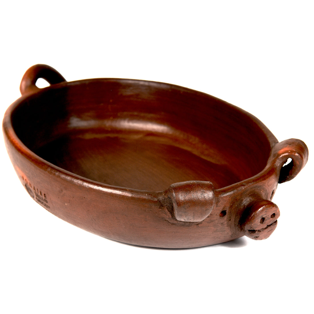 Pomaireware Pig Faced Roasting Pan