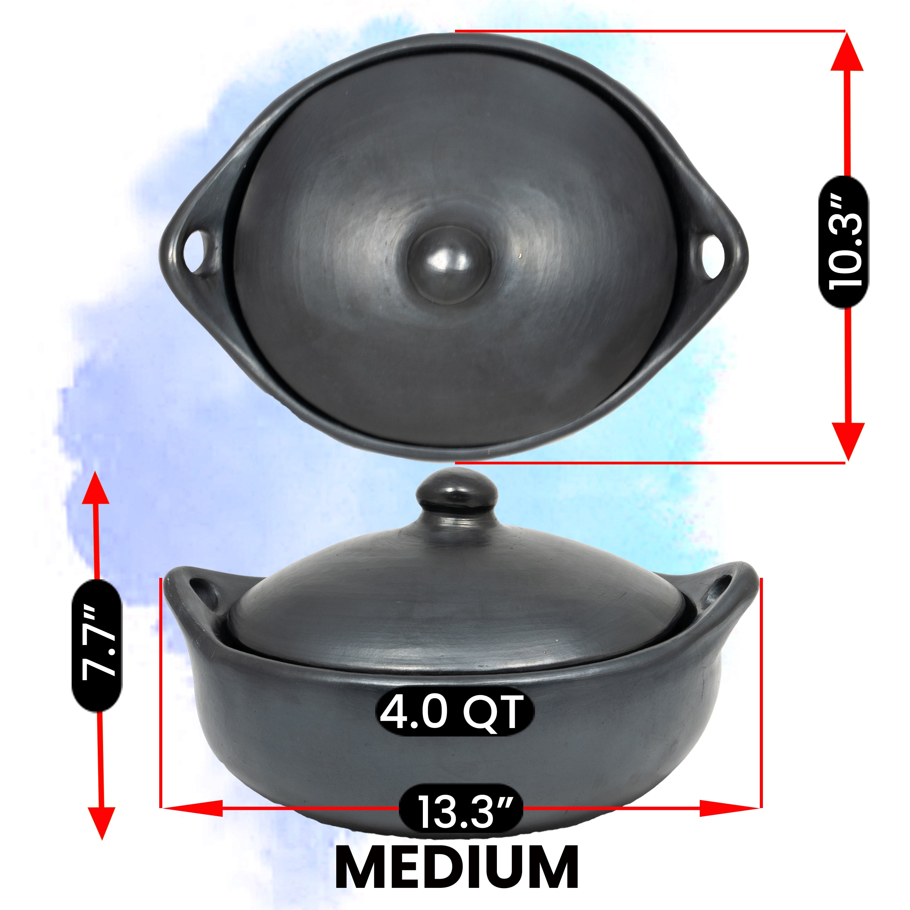 Black Clay, La Chamba Oval Casserole