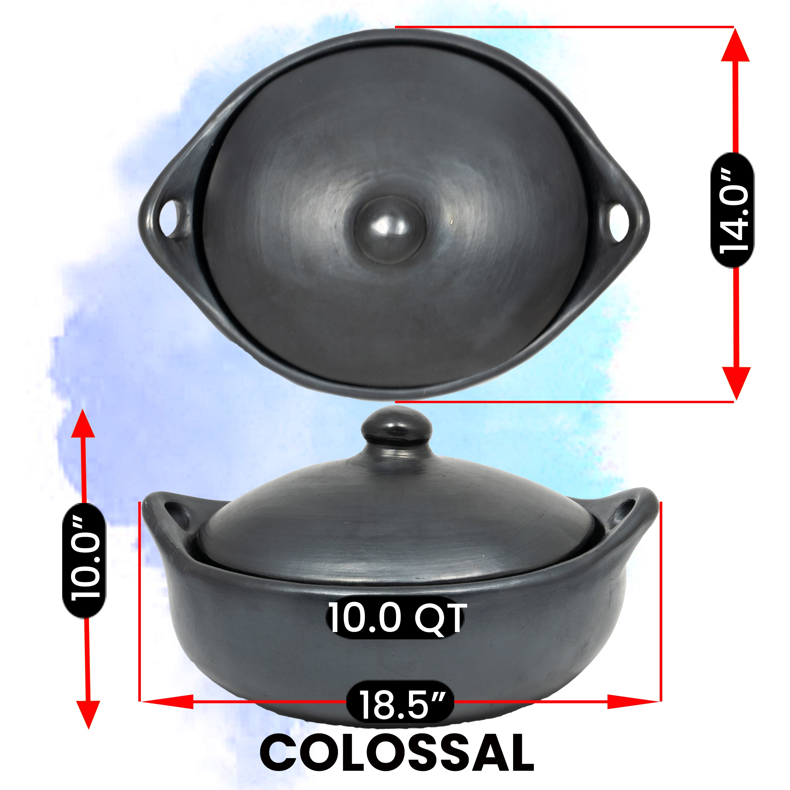 Black Clay, La Chamba Oval Casserole