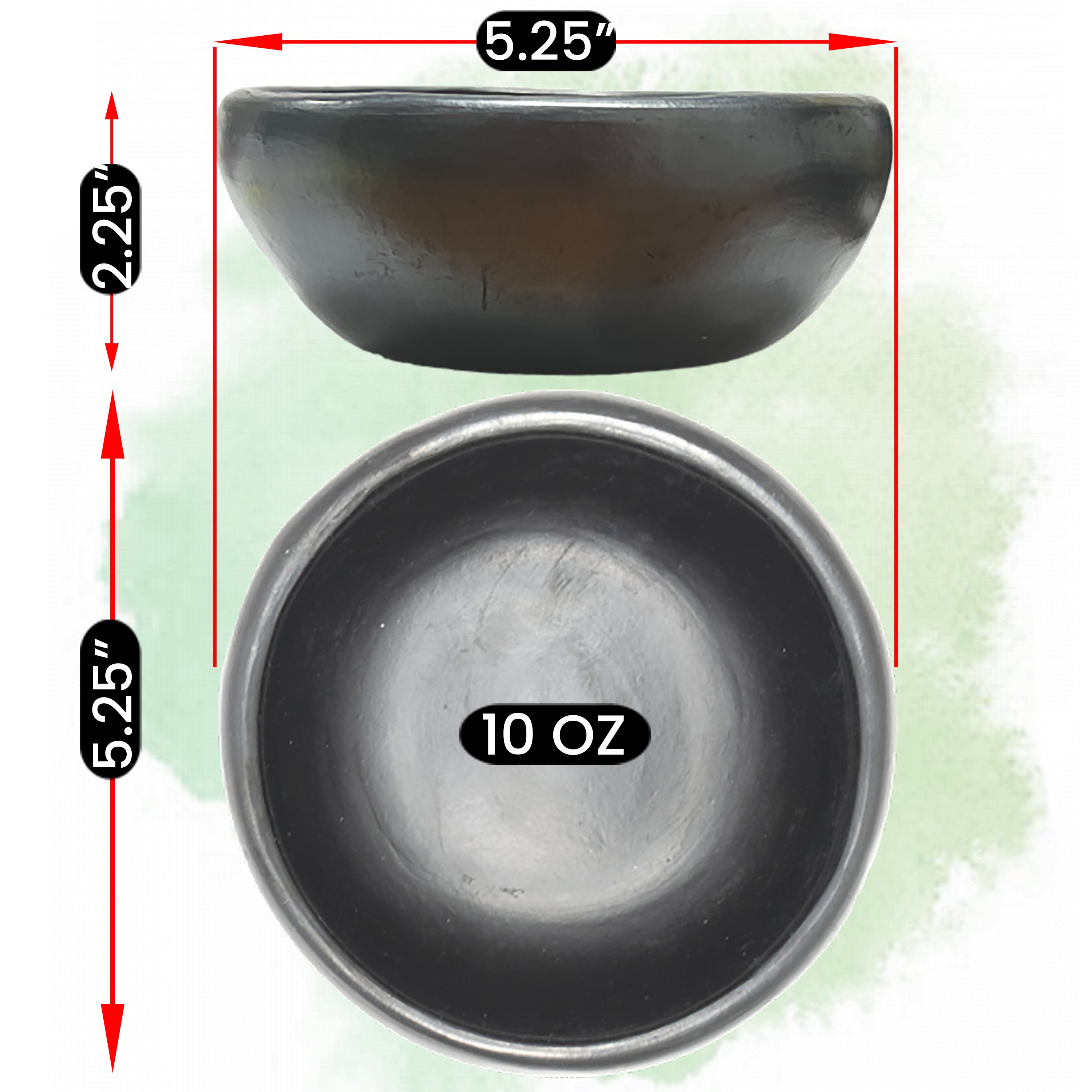 Black Clay, La Chamba Round Dessert Bowl