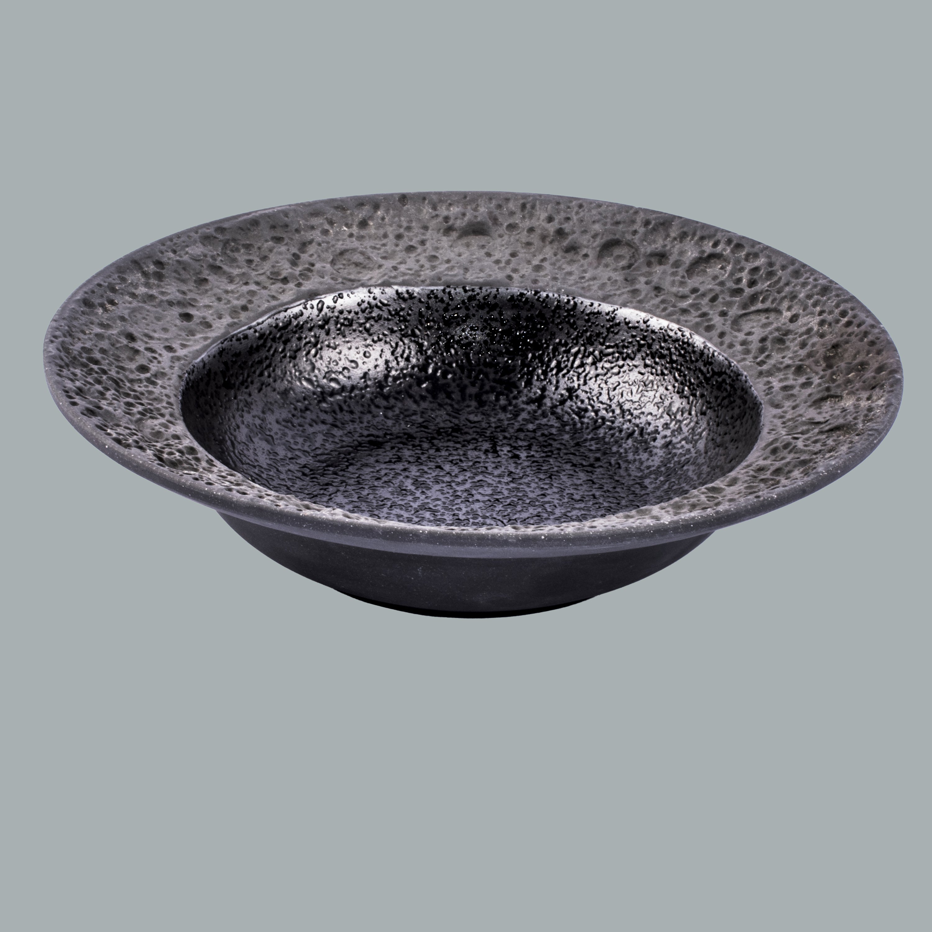 Glugu Black Presentation Bowl Handmade Ceramic Bowl