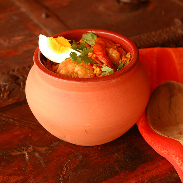 Indian Clay Individual Biryani Serving Bowl