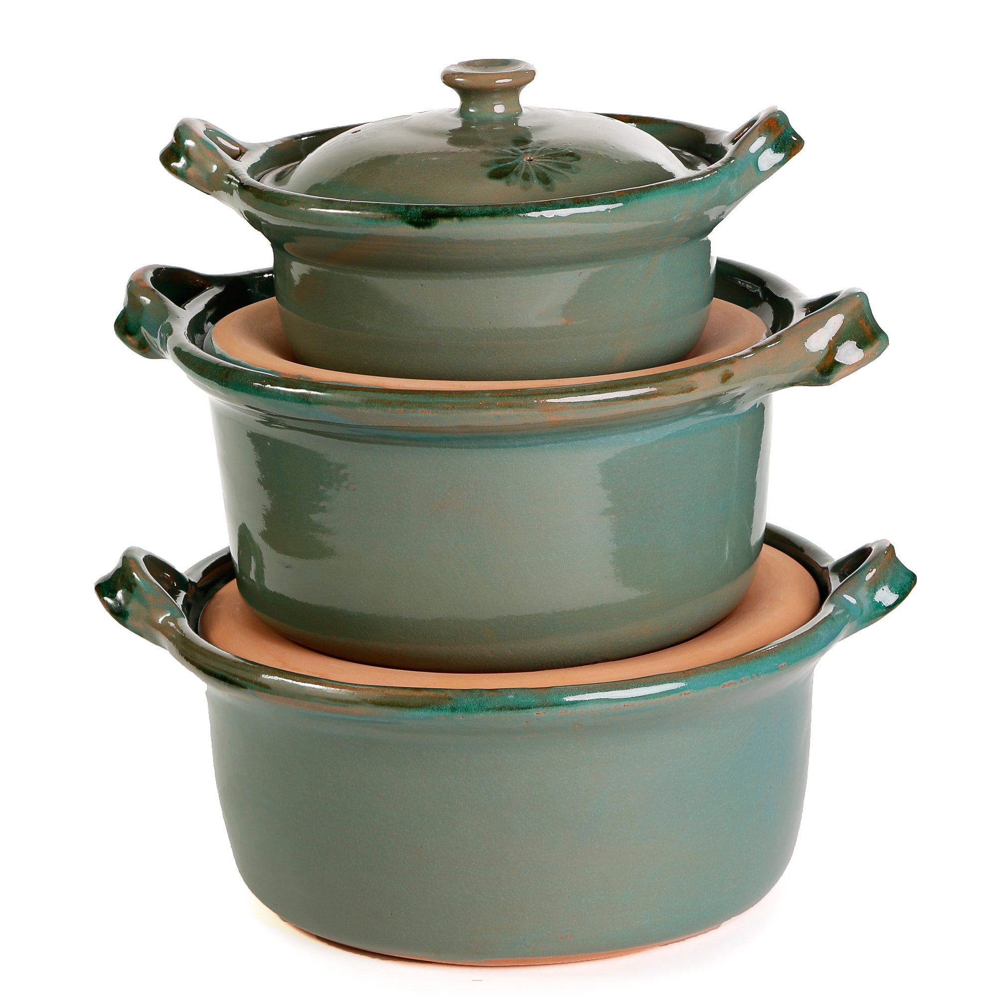 Mexican Lidded Cazuela - Green