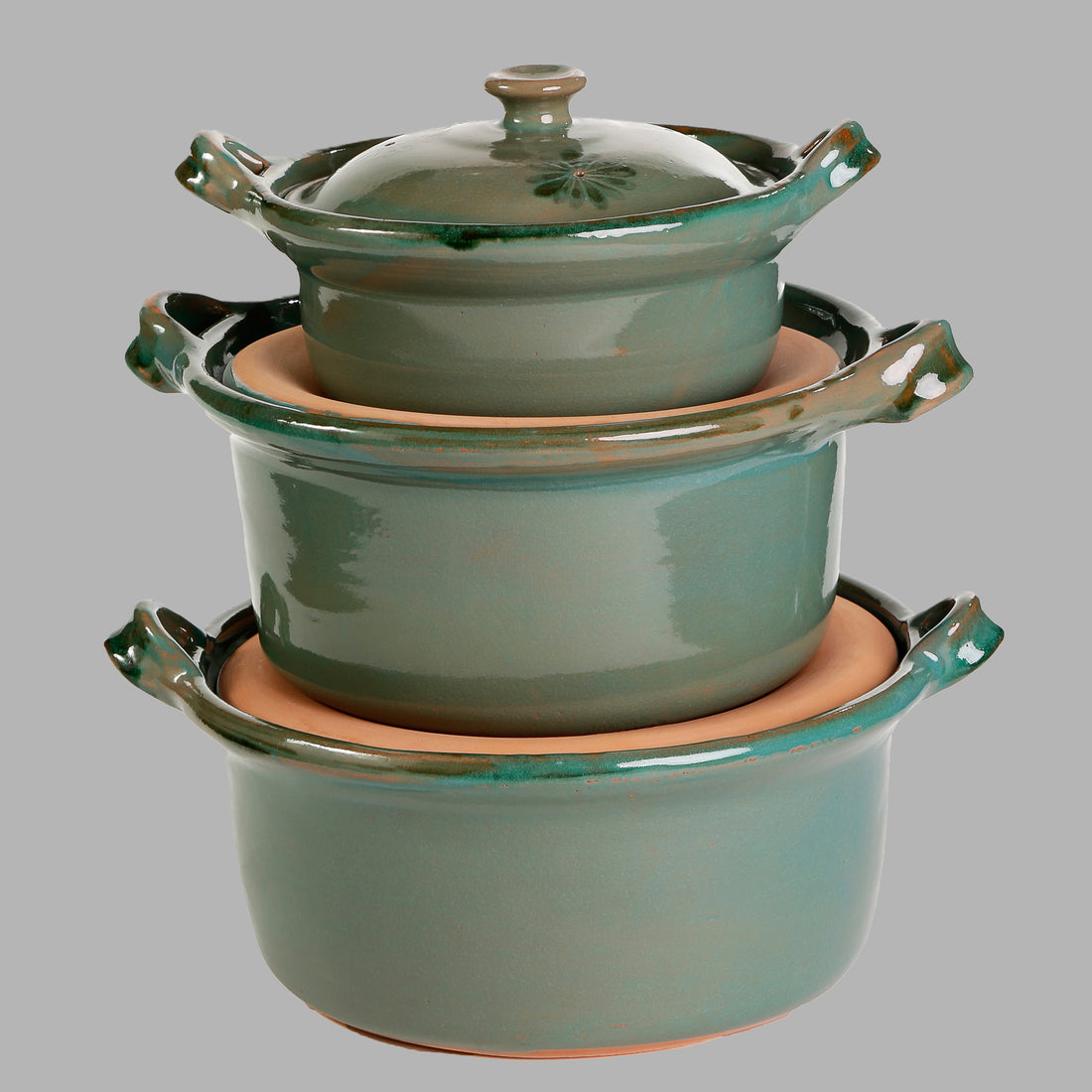 Mexican Lidded Cazuela - Green