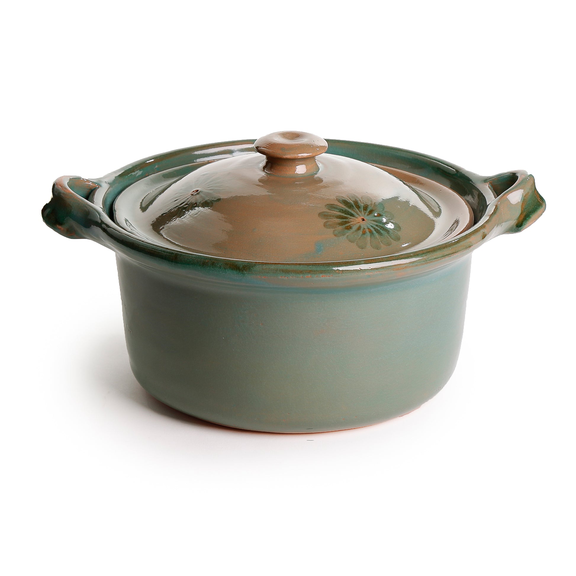 Mexican Lidded Cazuela - Green