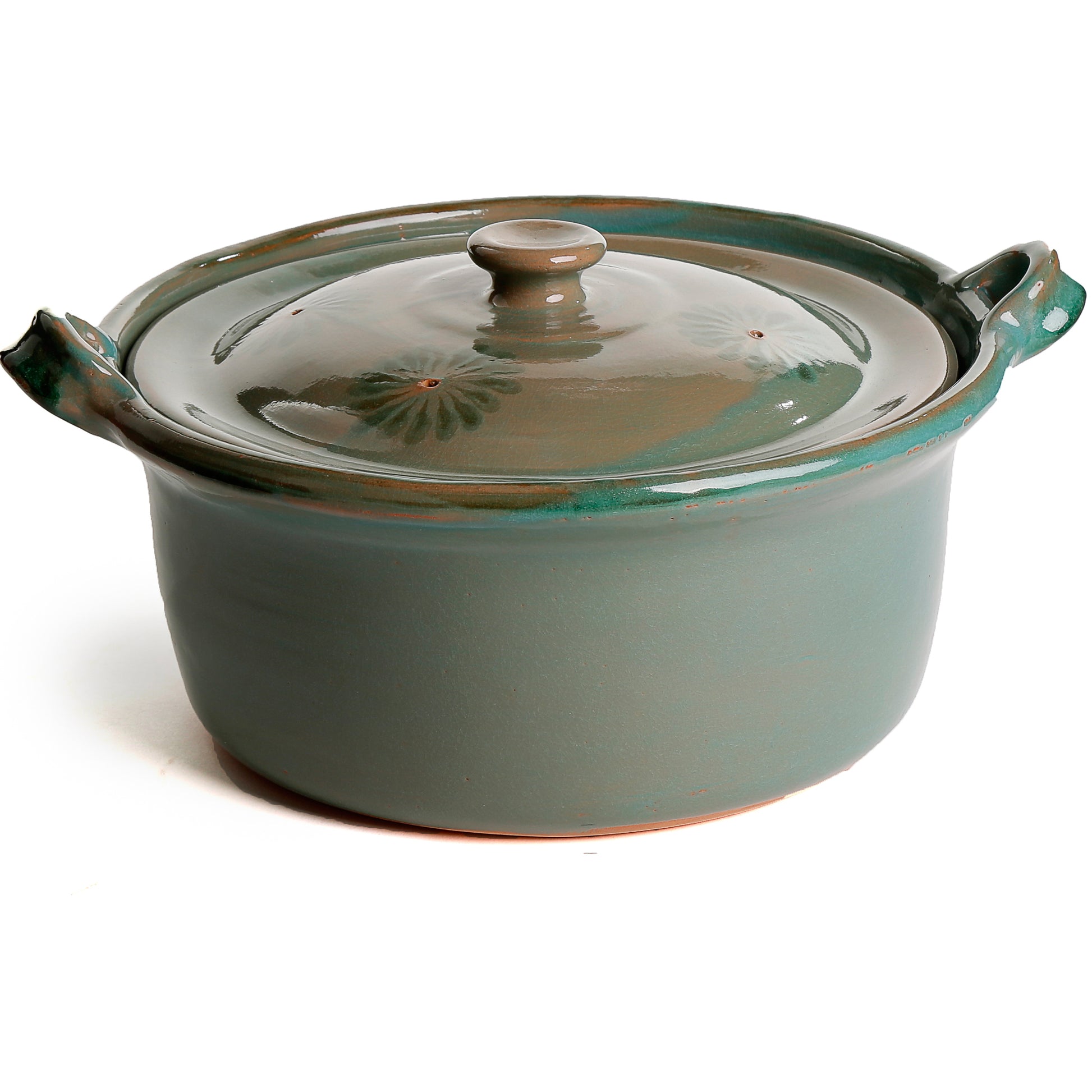 Mexican Lidded Cazuela - Green