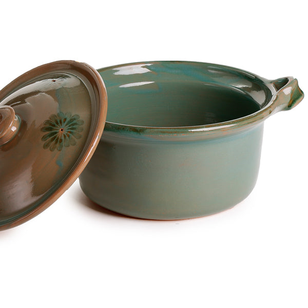 Mexican Lidded Cazuela - Green