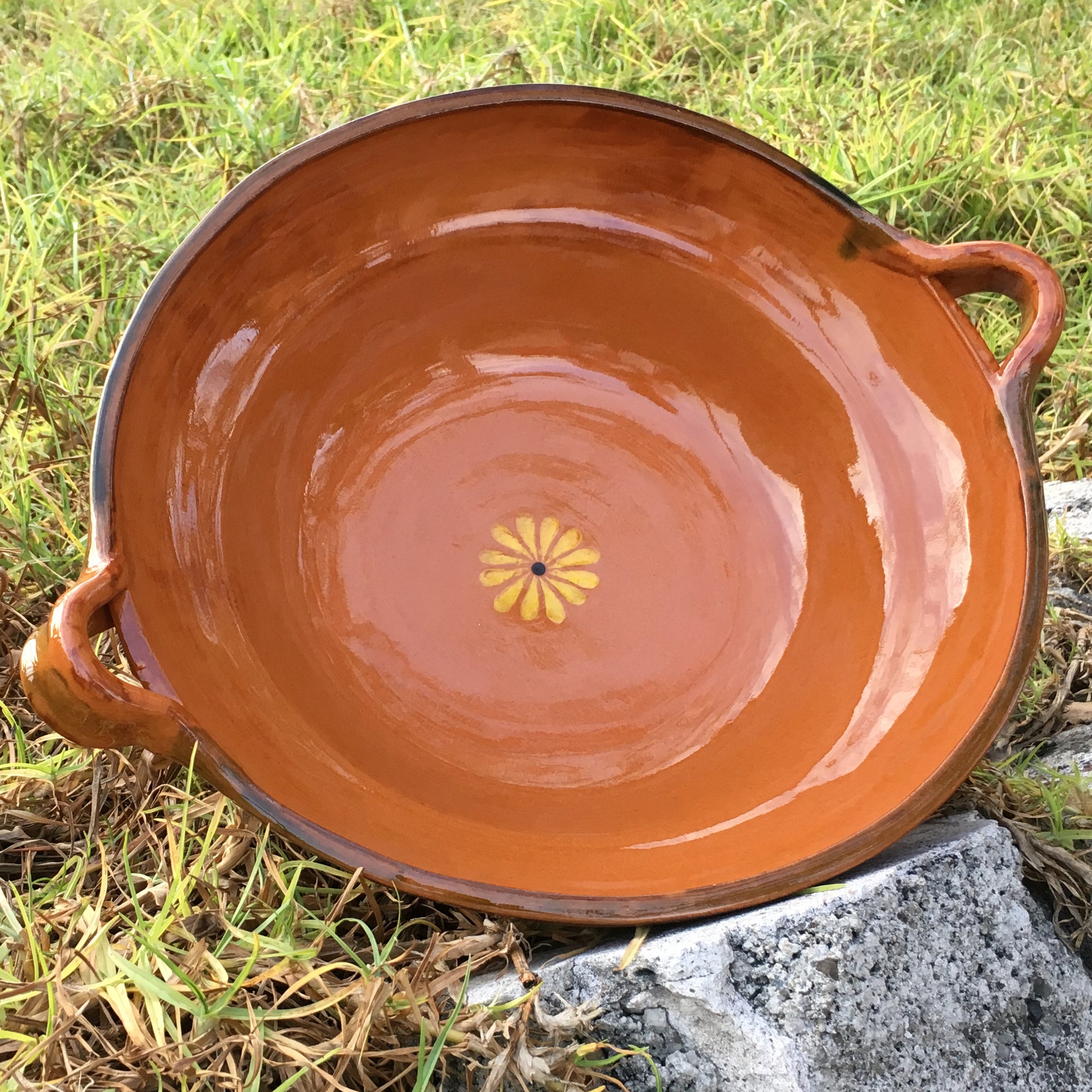 Mexican Unlidded Clay Cazuela - Terracotta