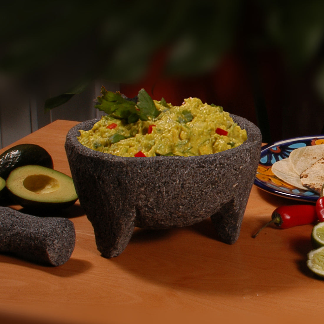 Lava Stone Molcajete Traditional Mexican Mortar & Pestle